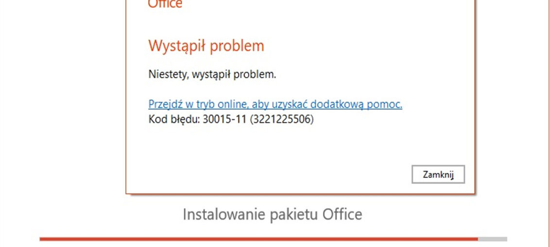 Код ошибки 30015 11 при установке office windows 10